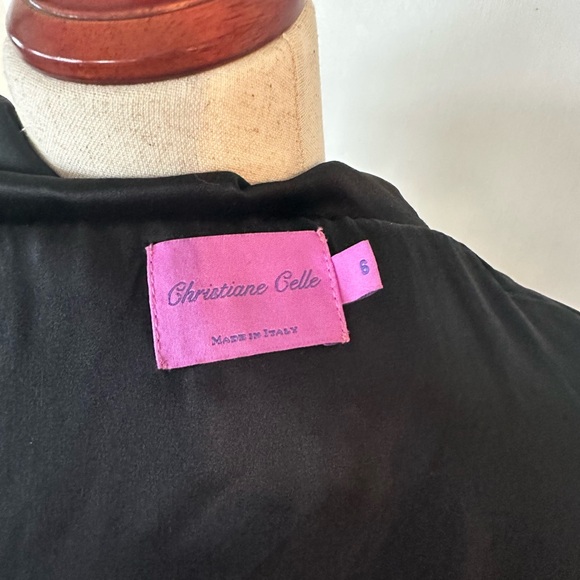 Christiane Celle Italian Wool Coat Silk Lining Hooded Robe Luxury Bell Sleeve 6 - Picture 10 of 10